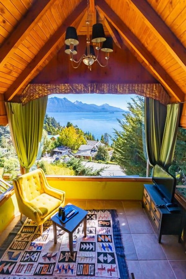 cabañas sobre el lago nahuel huapi