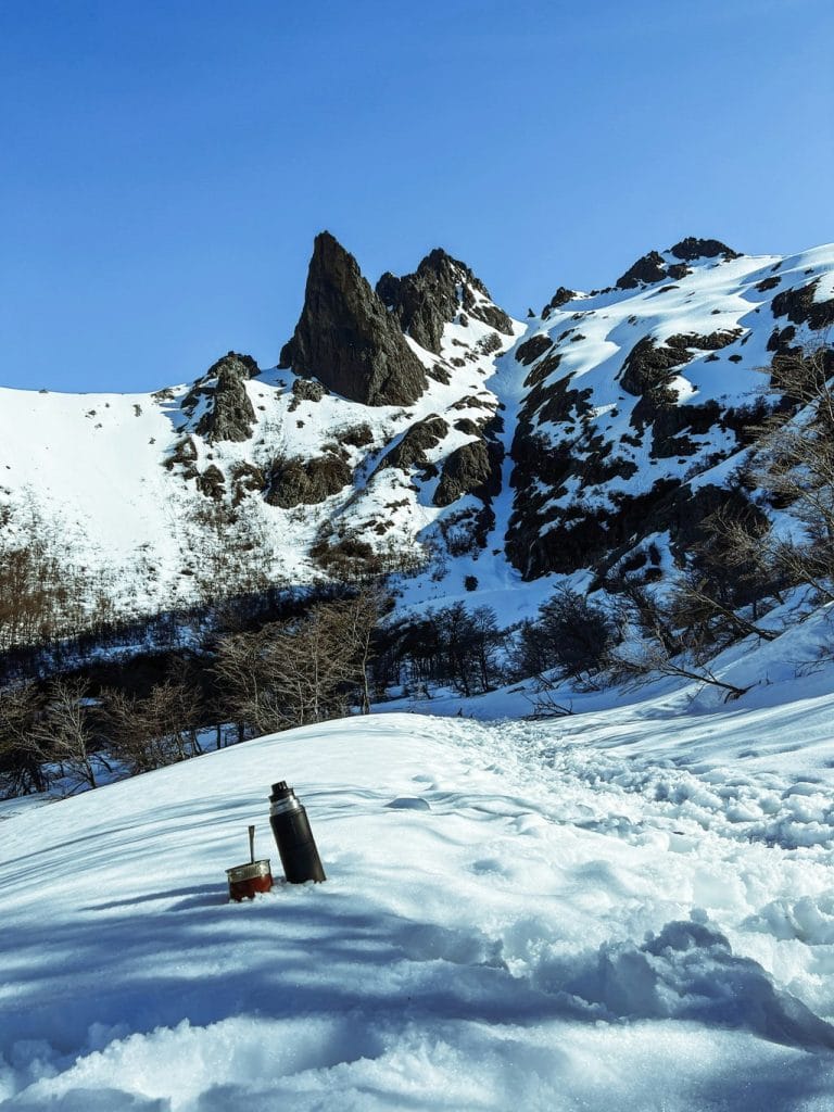 Cerro López nevado en San Carlos de Bariloche